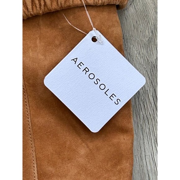 Aerosoles Womens Brown Suede High Block Heel Round Toe Liki Boots Size 9.5M - Picture 6 of 14